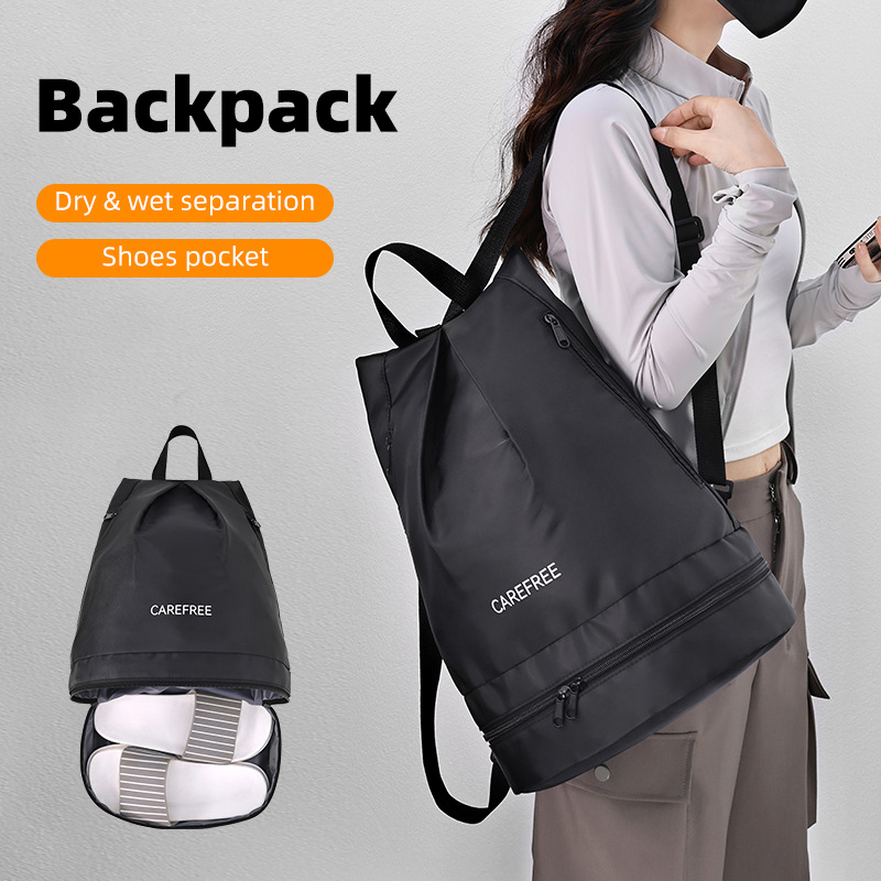 Tote Bag Beach - Swimming Backpack Dry Wet Separation Gym