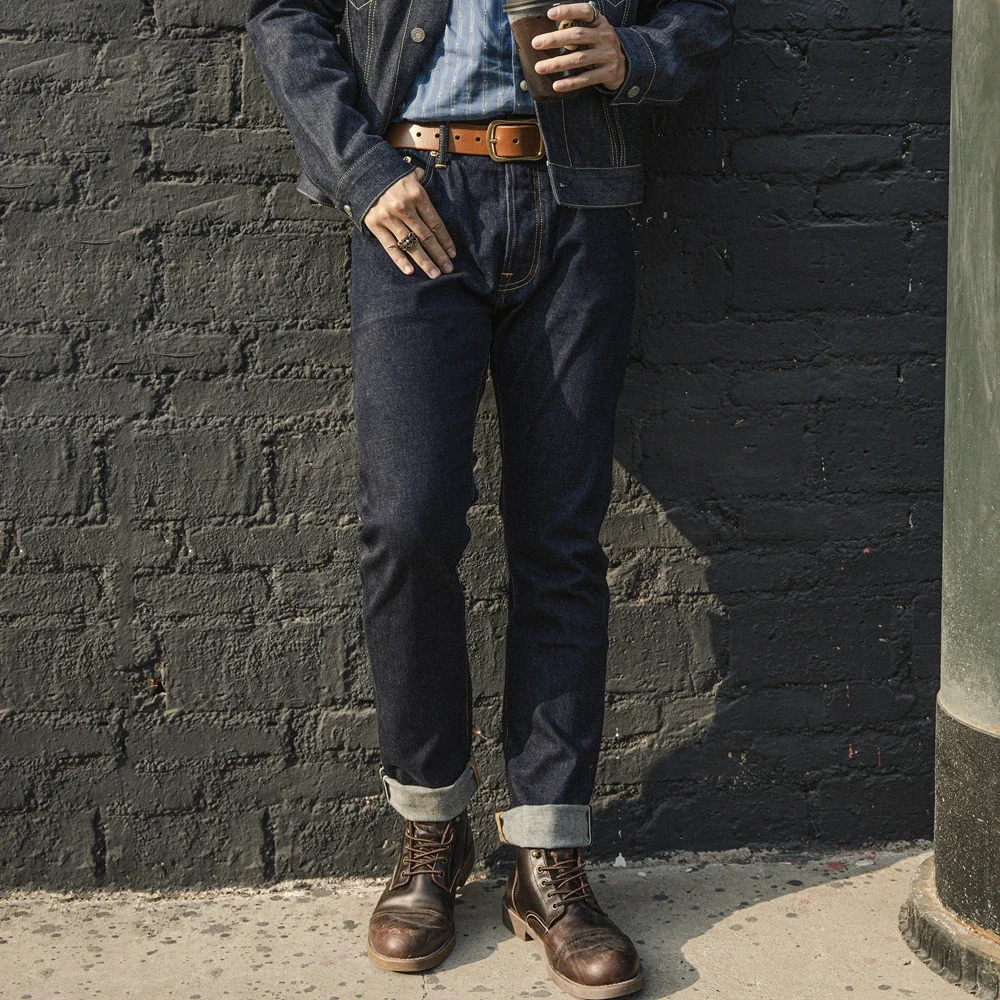 Levis Jeans 501 - Red Tornado 12oz Slim Straight Jeans