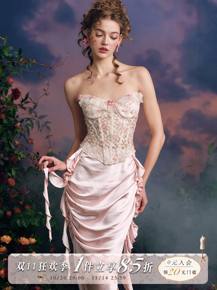 Midi Skirt Floral - LaceMade Orginal Design Fairytale Heavy Florals