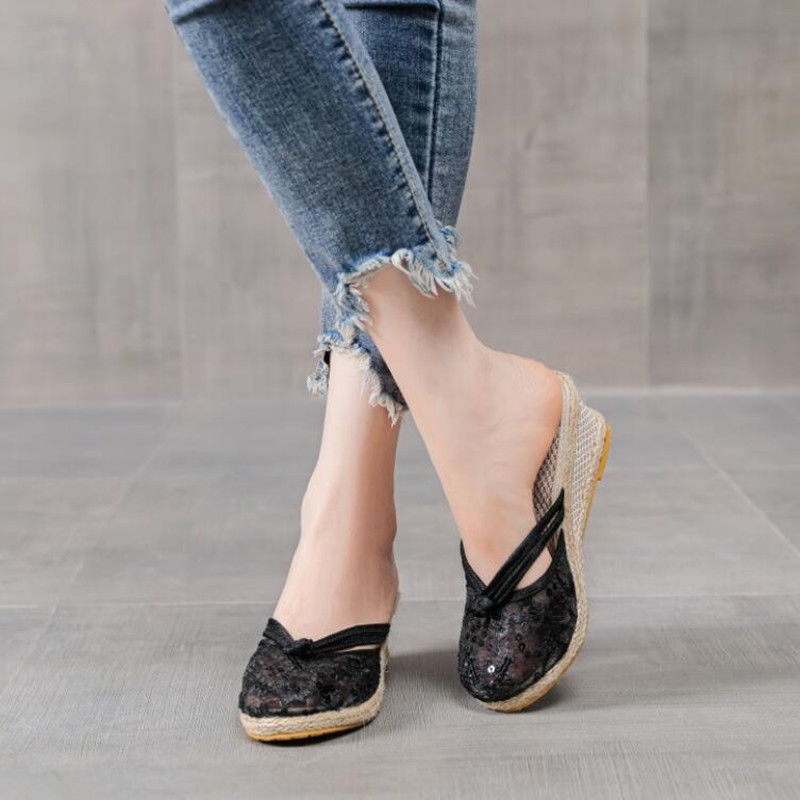 Air Mesh Wedge Slippers for Wo - Wedge Espadrille Women 评论和价格