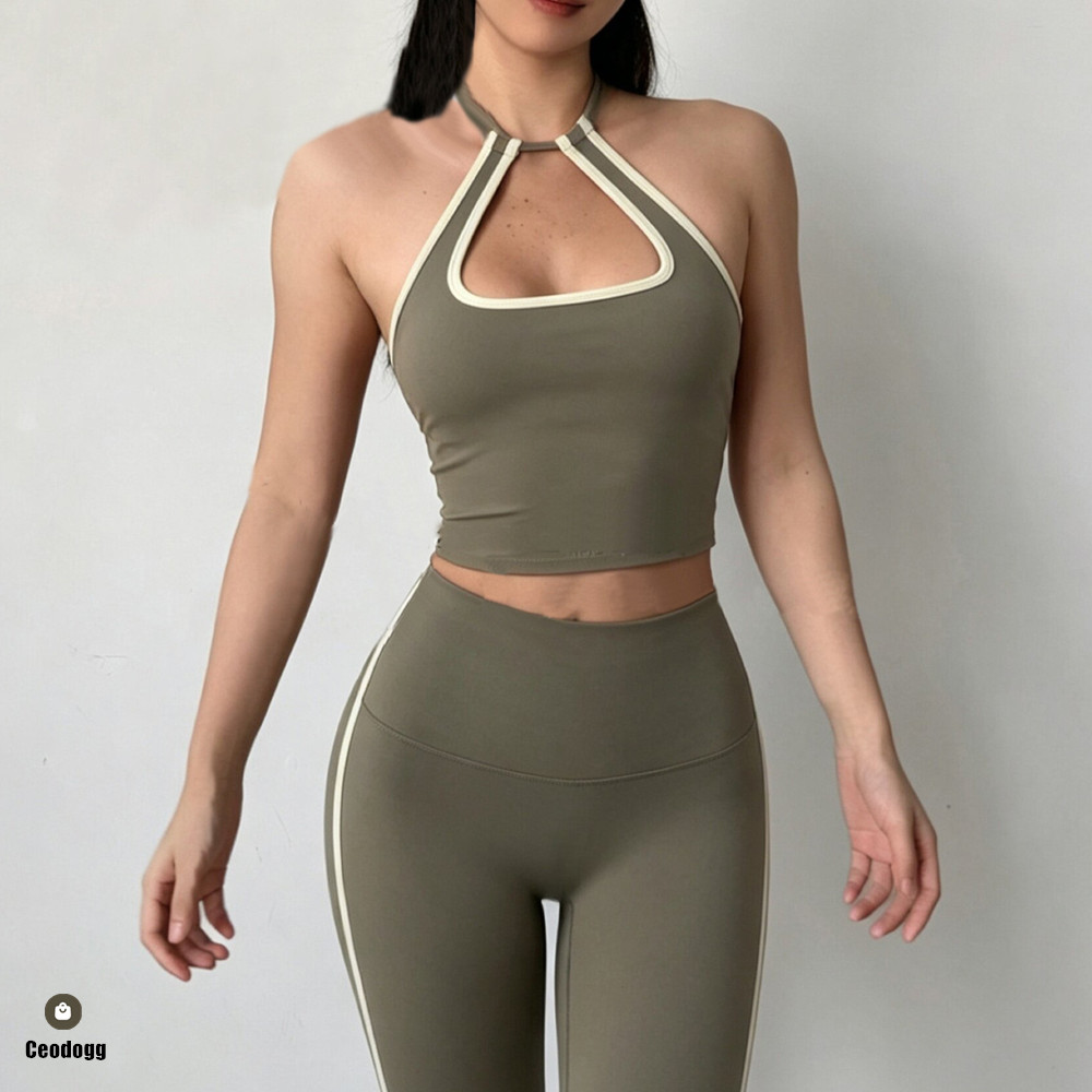 Hanging Halter Top Women Sport - Bralette Triangle Set 评论和价格