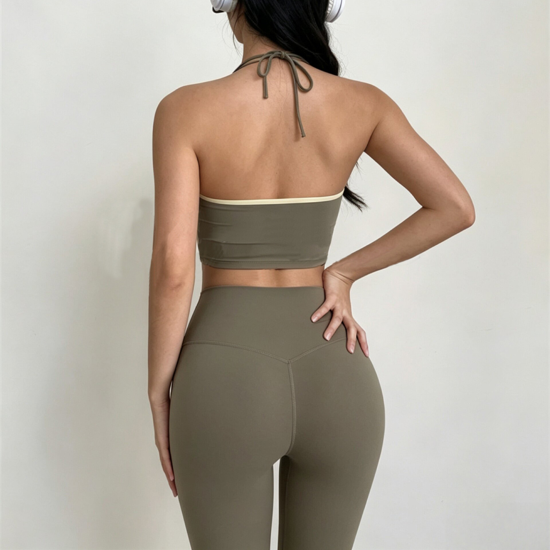 Hanging Halter Top Women Sport - Bralette Triangle Set 评论和价格
