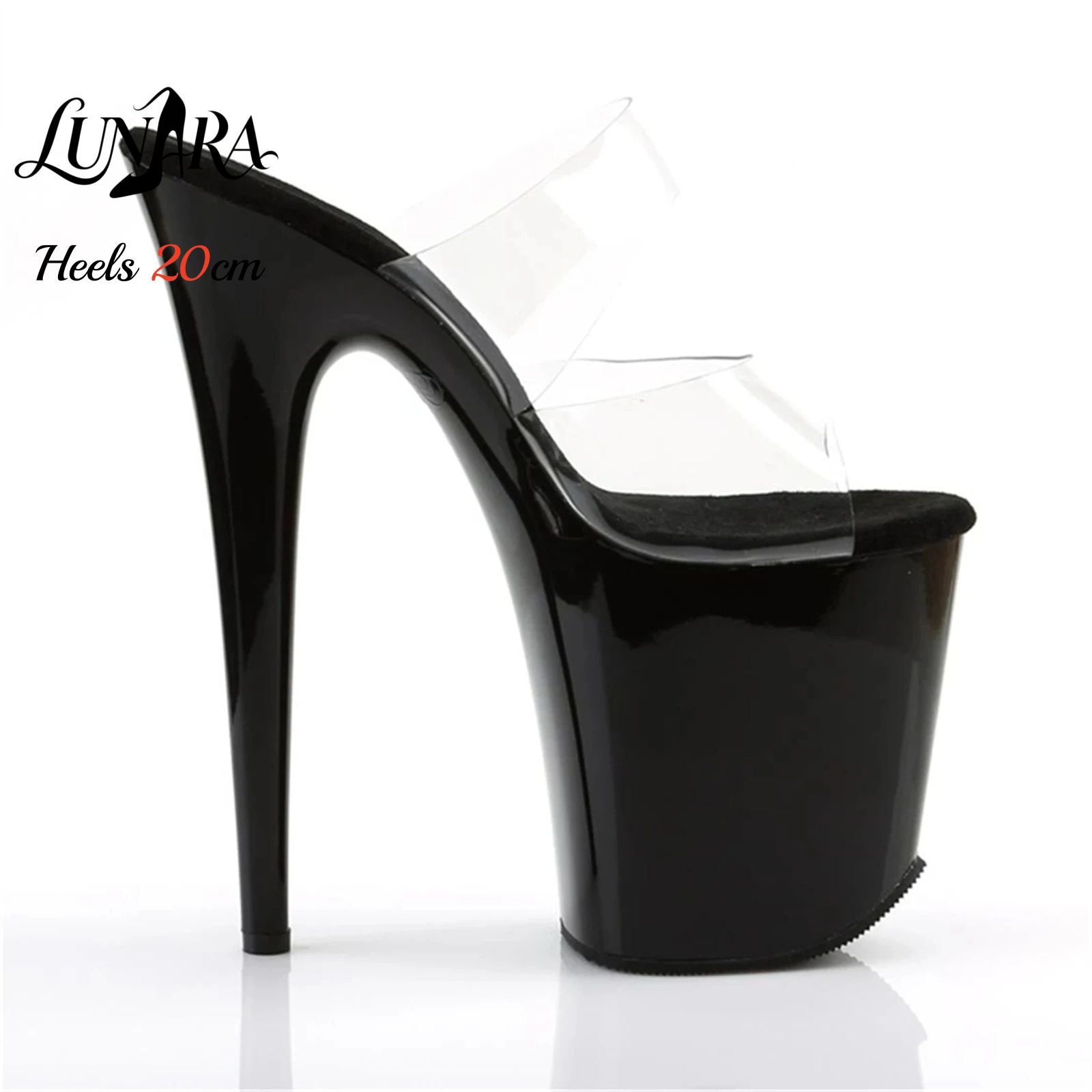 20cm Clear PVC Strappy Ultra H - Sandal Strappy Heeled 评论和价格