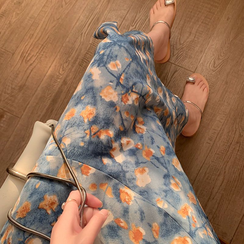 Women's Summer Two-Piece Set L - Midi Skirt Floral 评论和价格