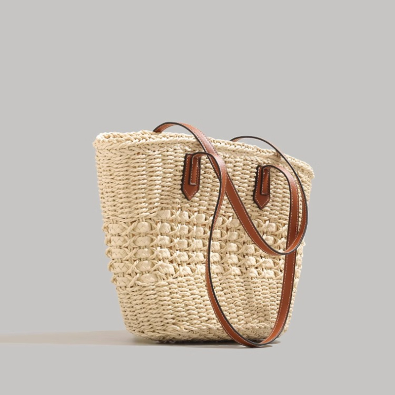 Extra-Large Foldable Straw Tot - Tote Bag Beach 评论和价格