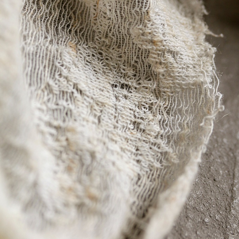 Distressed Vintage Textured Co - Linen Dress Wrap 评论和价格