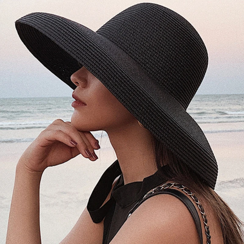2023 New Summer Ladies Solid P - Hat Floppy Wide 评论和价格