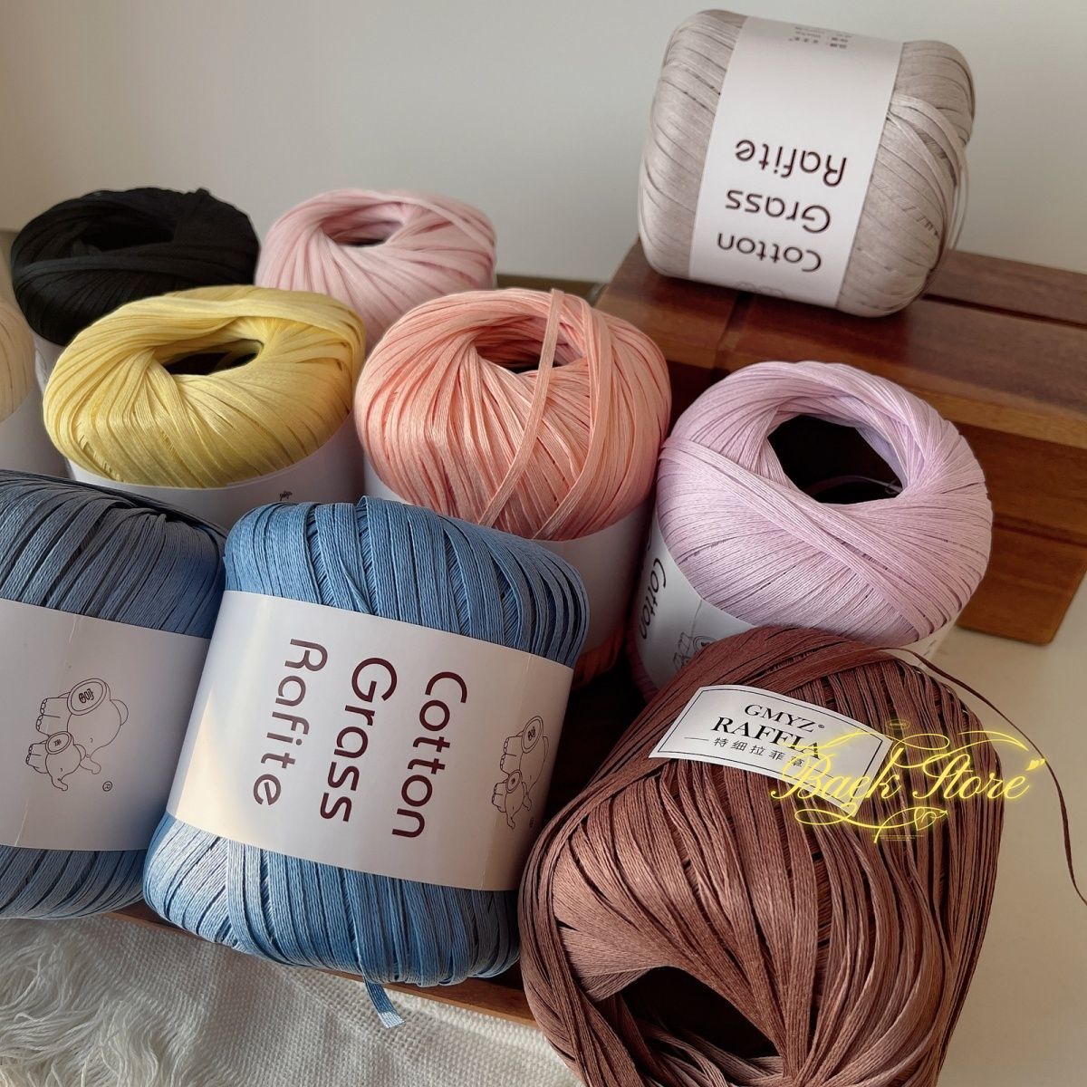 102M/roll Multicolor Raffia Ya - Crochet Bag Raffia 评论和价格