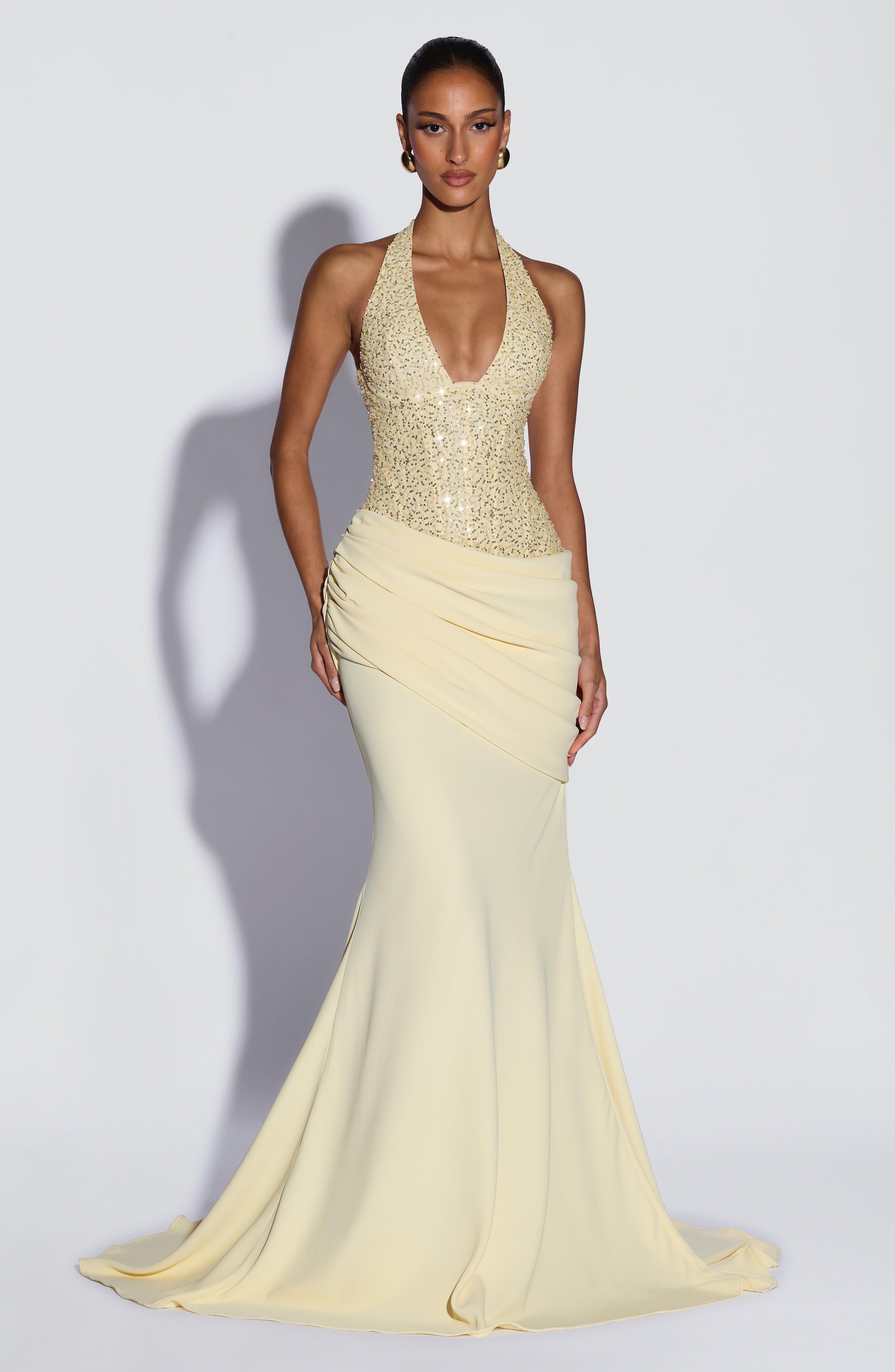 Luxury Halter V Sequin Maxi Go - Maxi Dress Halter 评论和价格