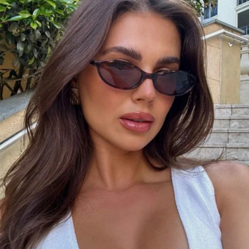 Retro Oval Frame Sunglasses Fa - Sunglasses Cat Eye 评论和价格