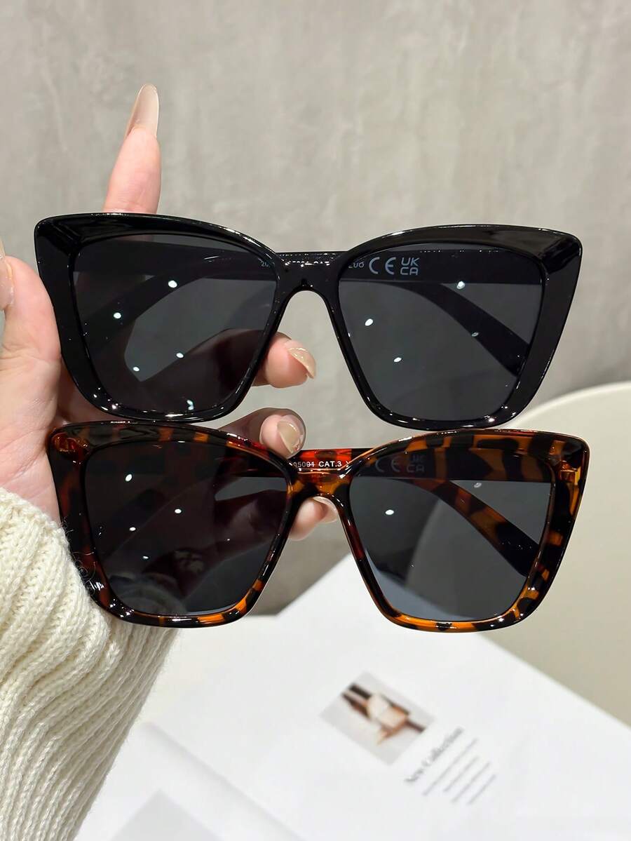 1 Pair Plastic Cat Eye Classic - Sunglasses Cat Eye 评论和价格