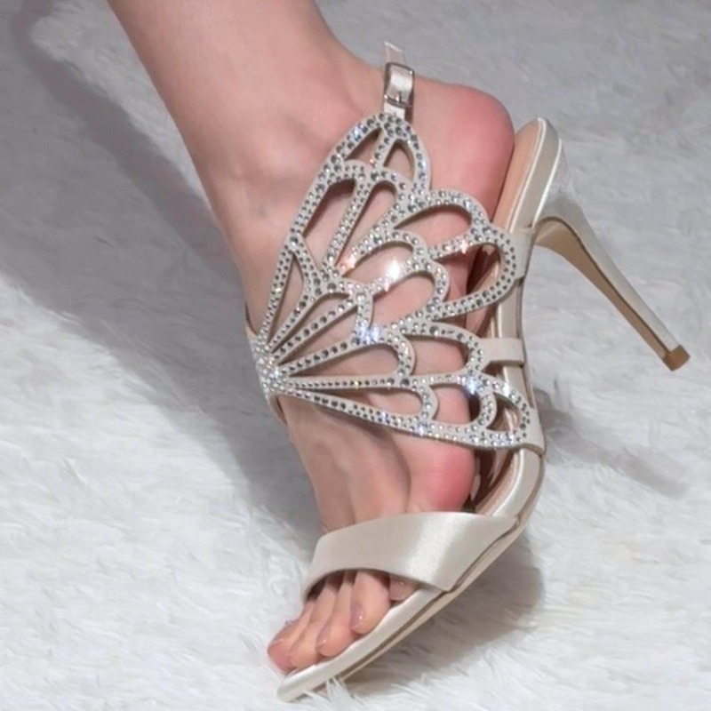 2026 New Arrival: Openwork But - Sandal Strappy Heeled 评论和价格