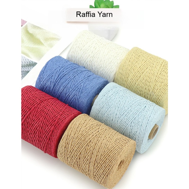 150g Plain 2 Ply Raffia Yarn f - Crochet Bag Raffia 评论和价格