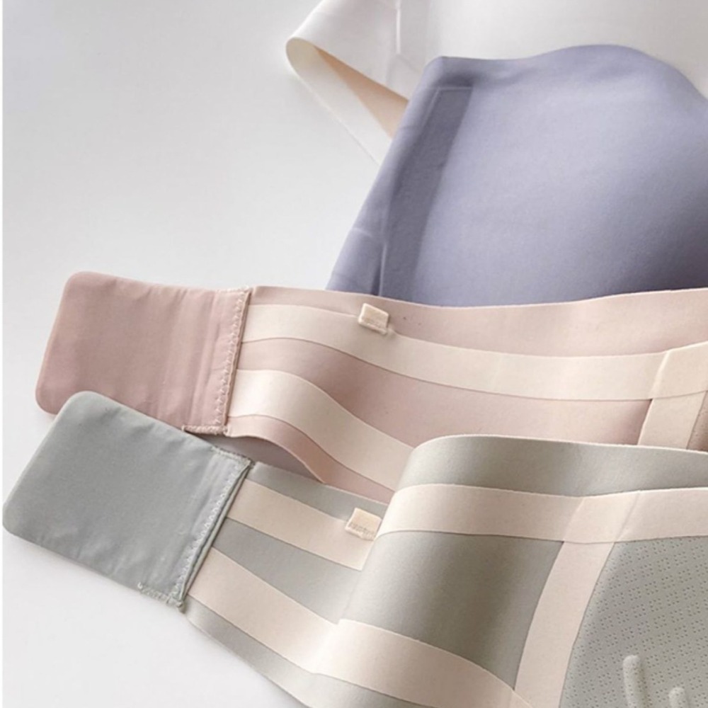 Solid Color Strapless Wrapped  - Bralette Triangle Set 评论和价格
