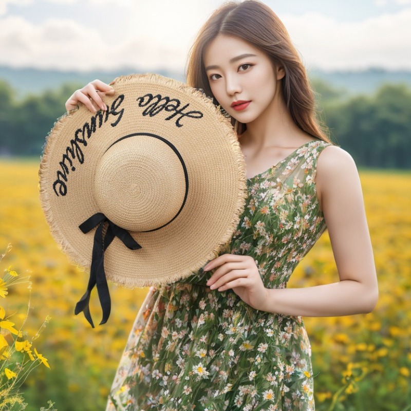 1pc Summer Floppy Beach Hats f - Hat Floppy Wide 评论和价格